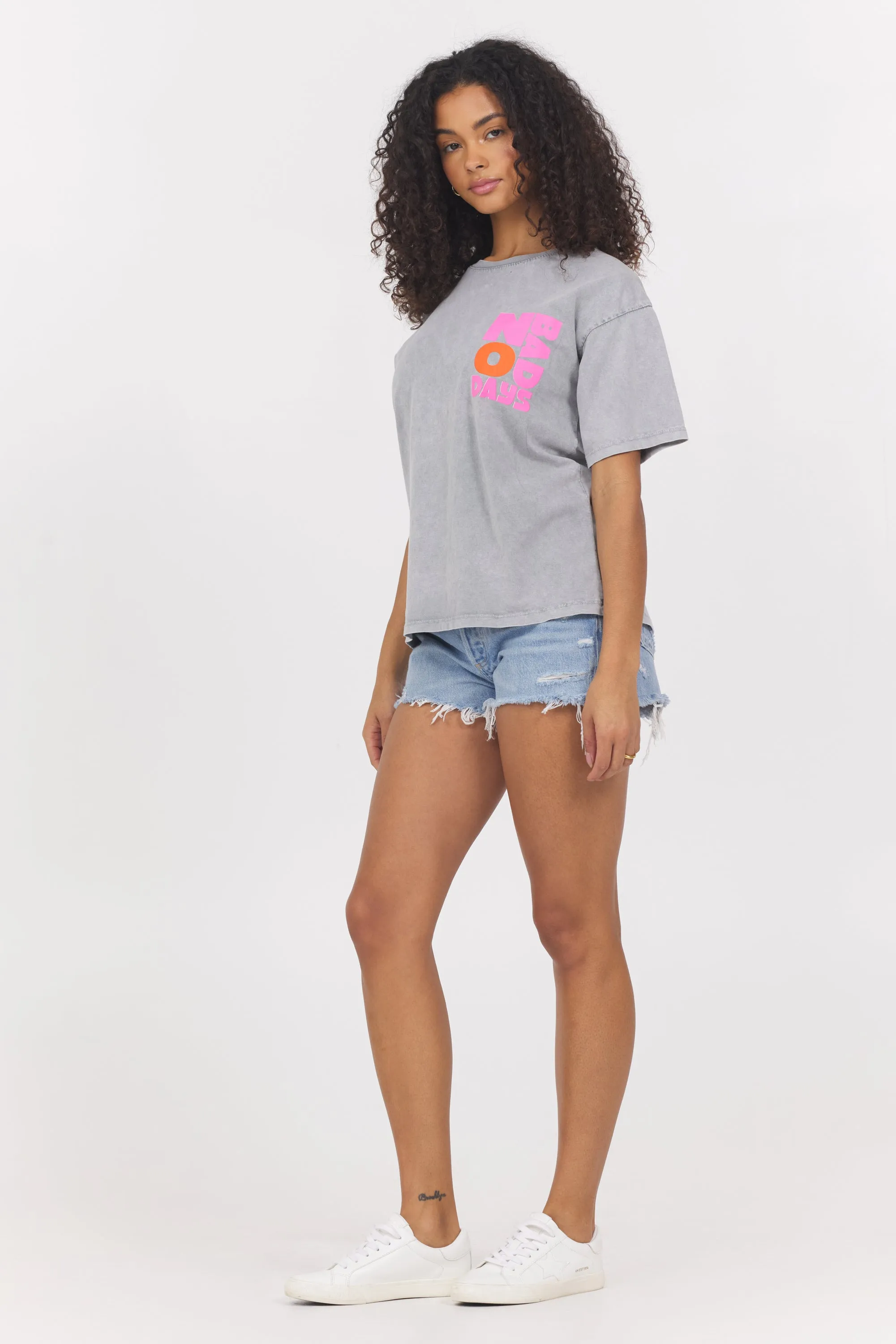 Washed Graphic Tee - NO BAD DAYS sold by Vintage Havana product image thumbnail 4