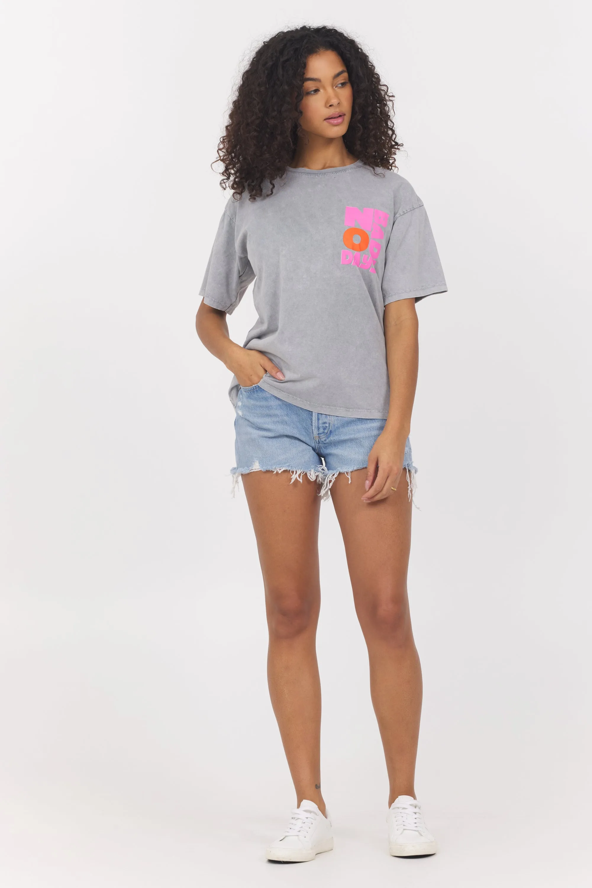 Washed Graphic Tee - NO BAD DAYS sold by Vintage Havana product image thumbnail 3