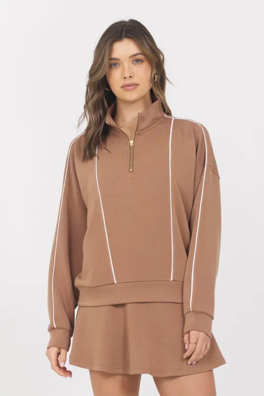 Cloud w/ Piping Quarter Zip sold by Vintage Havana