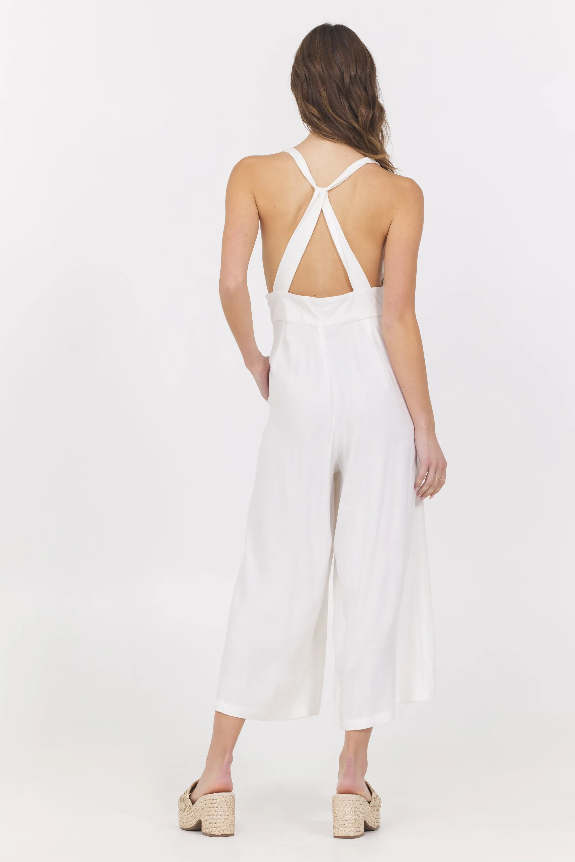 Linen Blend Jumpsuit sold by Vintage Havana product image thumbnail 3