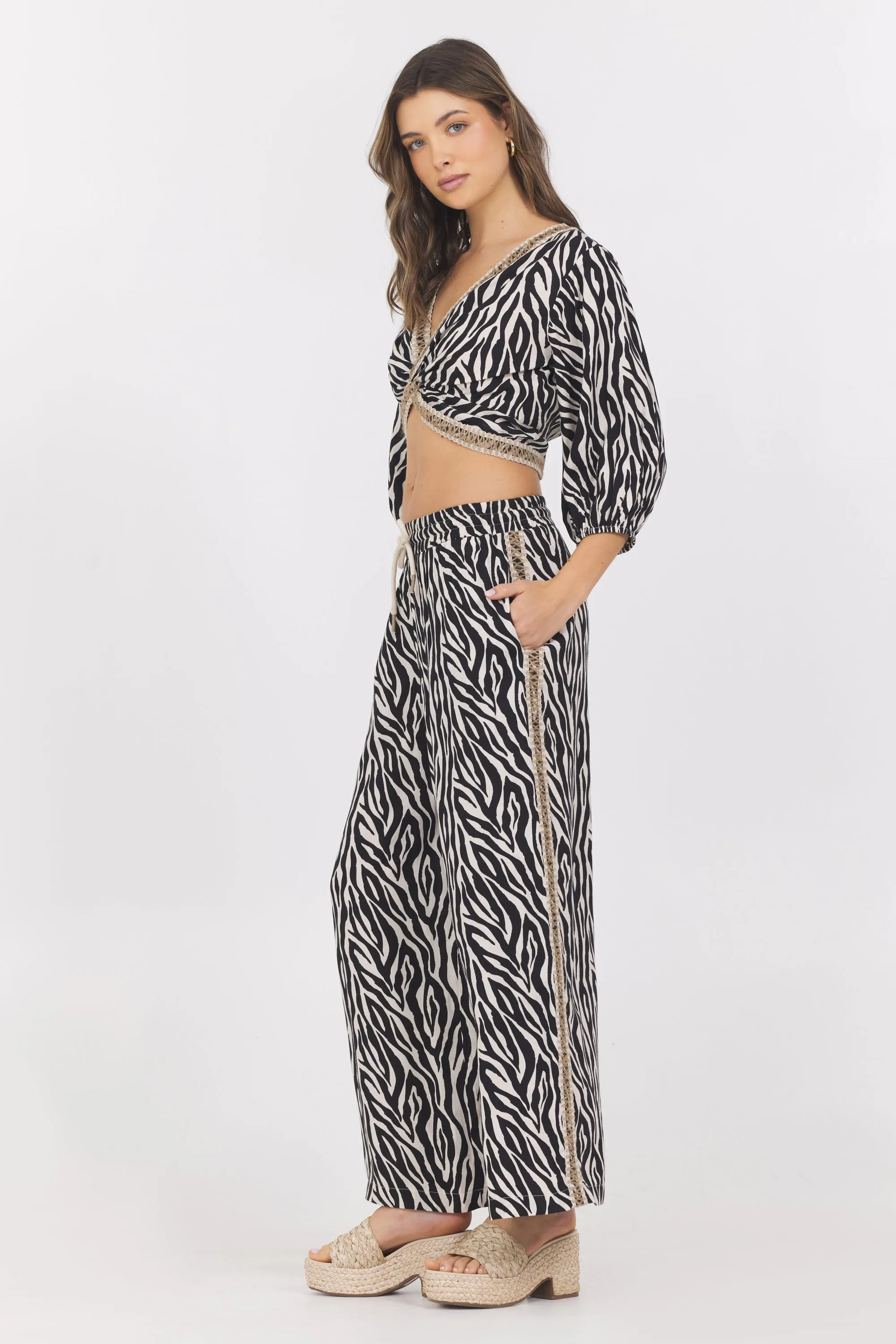 Animal Print Twist Front Top sold by Vintage Havana product image thumbnail 3