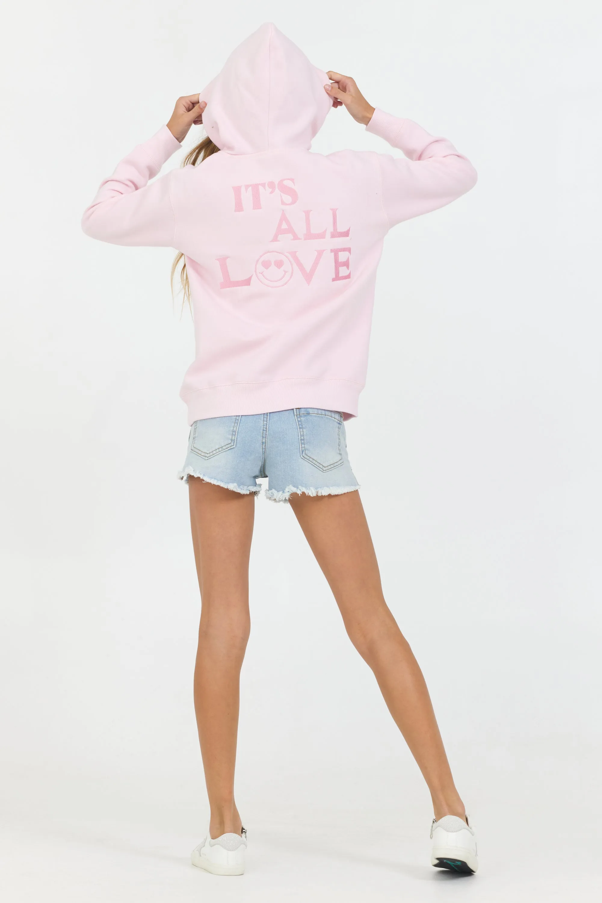 Pink ‘It’s All Love’ Hoodie sold by Vintage Havana product image thumbnail 3