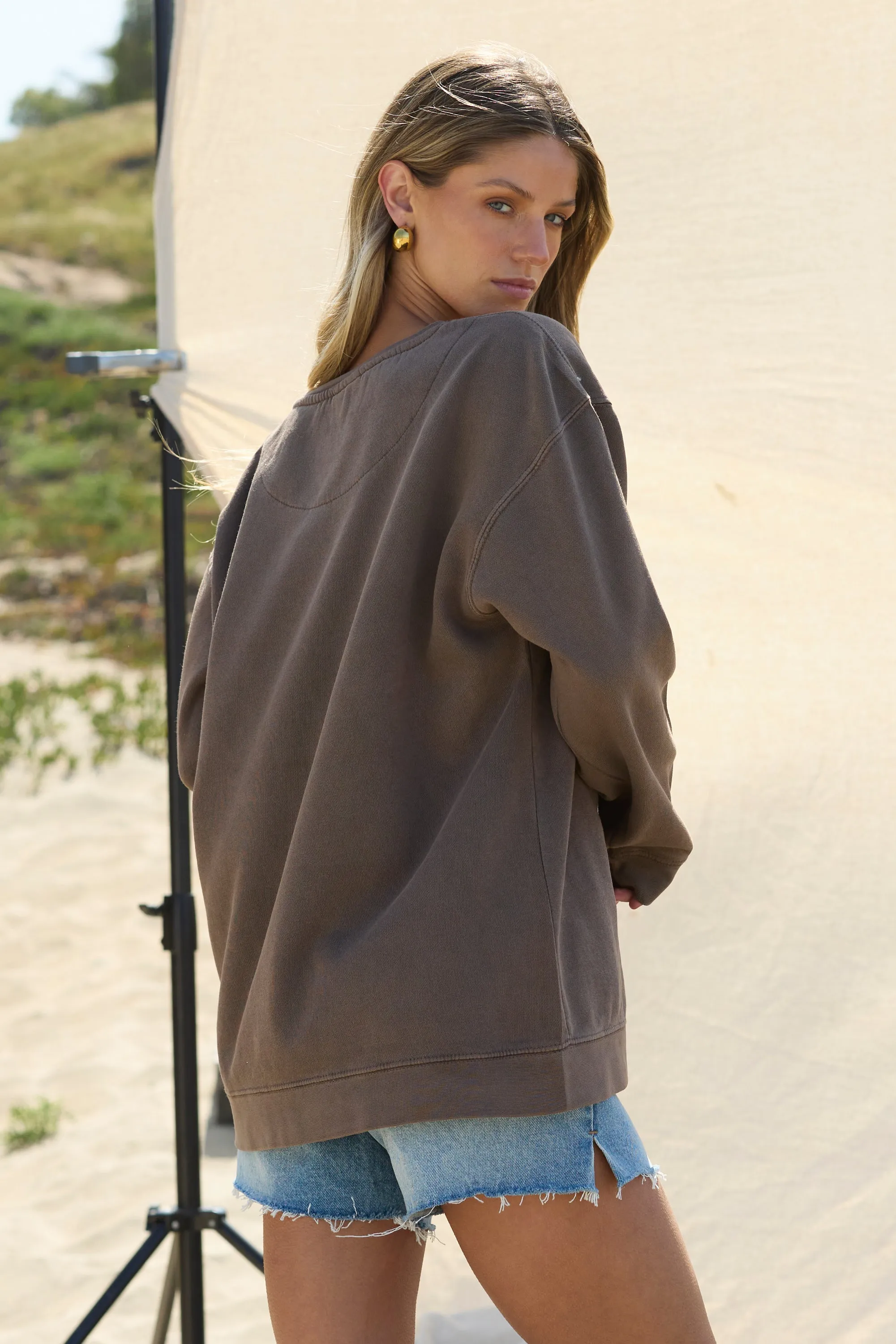 "Cowgirls Beach Club" Garment Dye Crewneck sold by Vintage Havana product image thumbnail 4