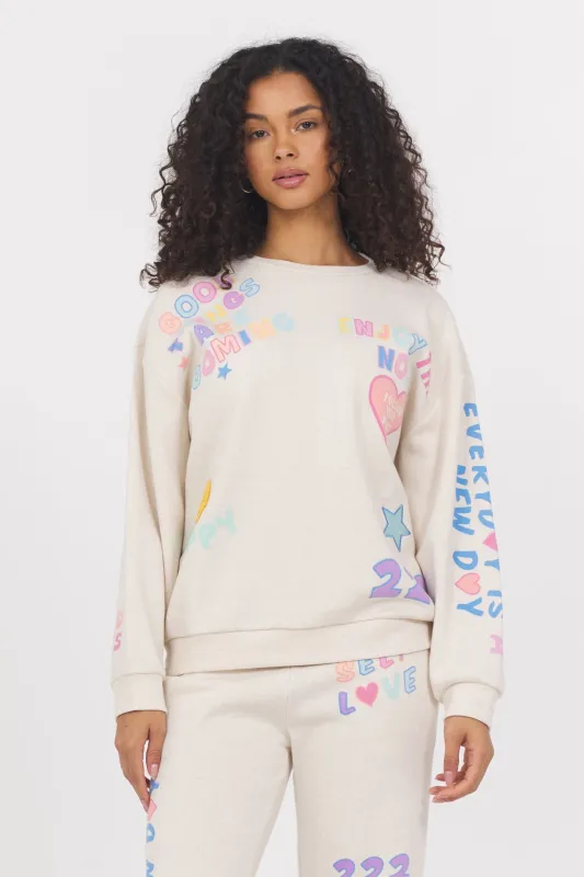 Printed Surf Wash Jogger + Crew 2-Piece Set sold by Vintage Havana