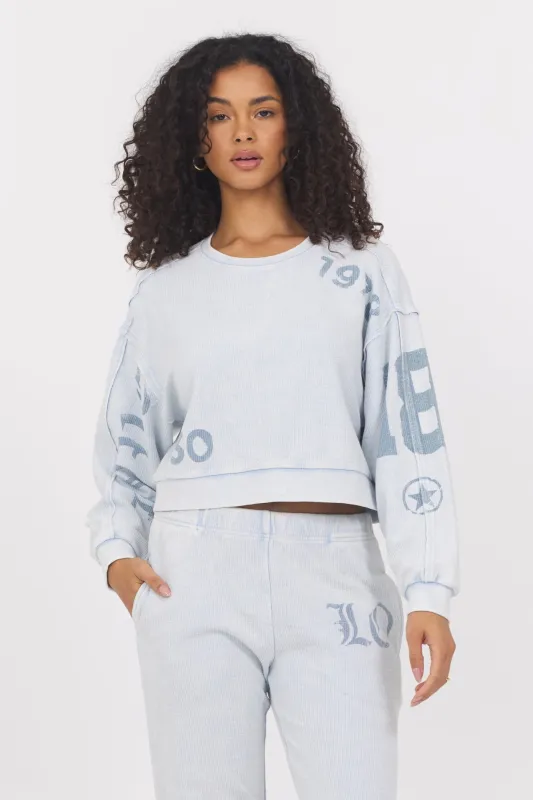 Printed Rib Jogger + Crew 2-Piece Set sold by Vintage Havana