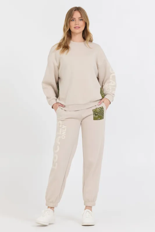 Bandana Patch Jogger + Crew 2-Piece Set sold by Vintage Havana