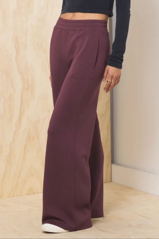 Cloud Fleece Flare Pant - Merlot Truffle sold by Vintage Havana