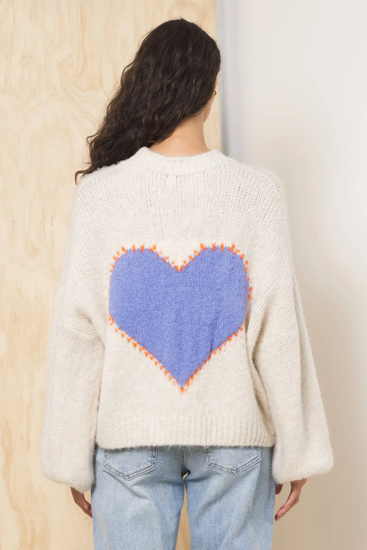 Jacquard Heart Sweater sold by Vintage Havana product image thumbnail 2