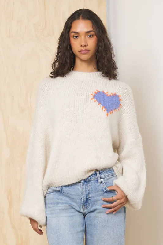 Jacquard Heart Sweater sold by Vintage Havana