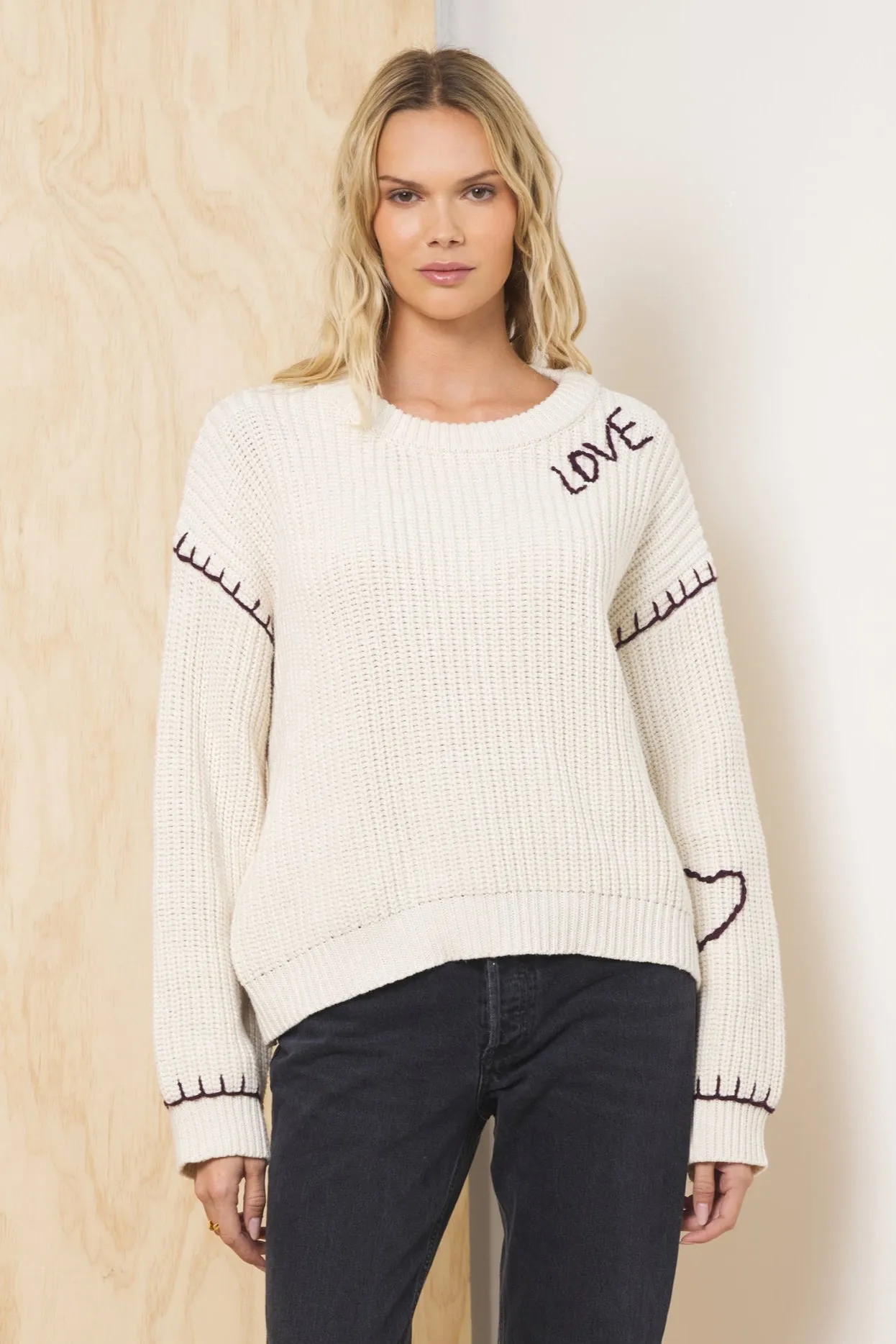 Whipstitch Detail Sweater sold by Vintage Havana