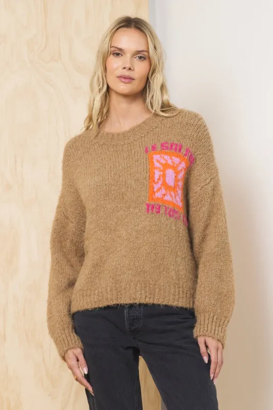 Jacquard Crew Neck Sweater sold by Vintage Havana