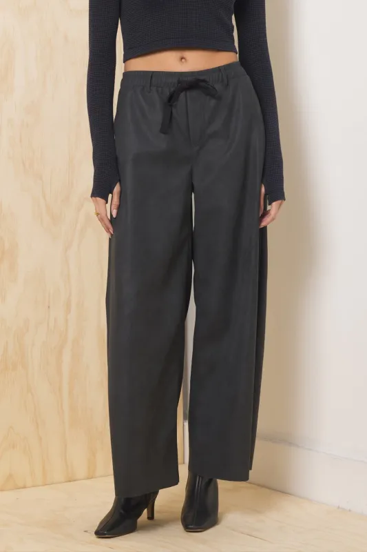 Faux Leather Wide Leg Pant sold by Vintage Havana