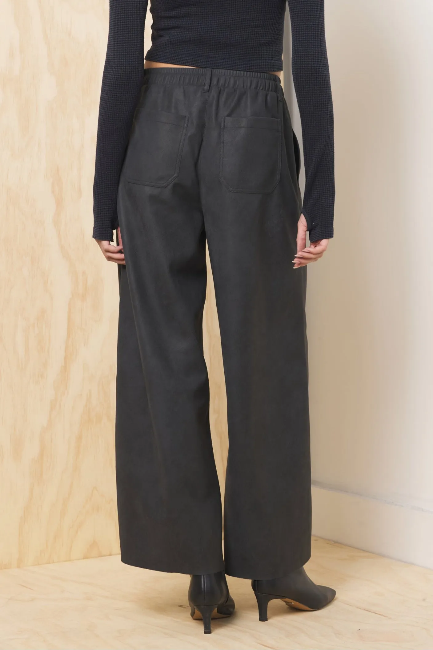 Faux Leather Wide Leg Pant sold by Vintage Havana product image thumbnail 2