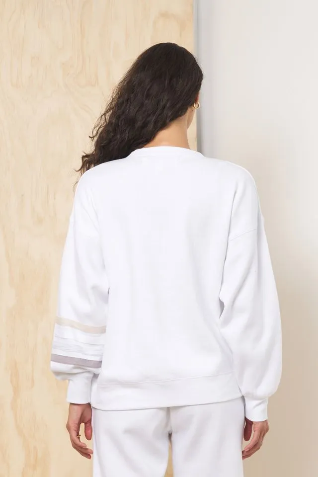 Stripe Burnout Fleece Crewneck sold by Vintage Havana product image thumbnail 2