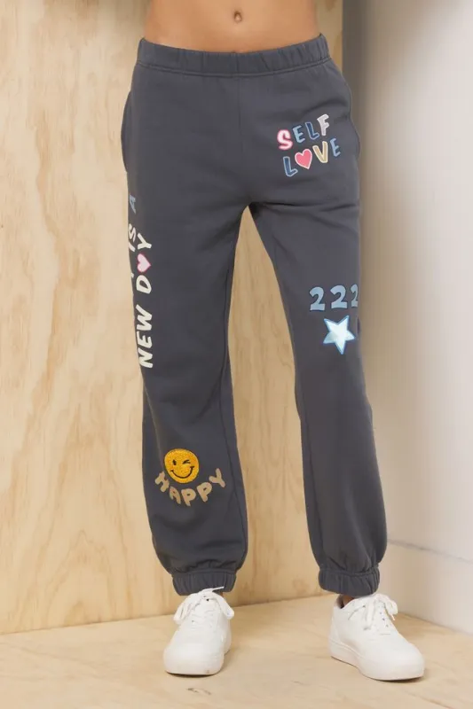 Printed Surf Wash Jogger w/ Patches sold by Vintage Havana