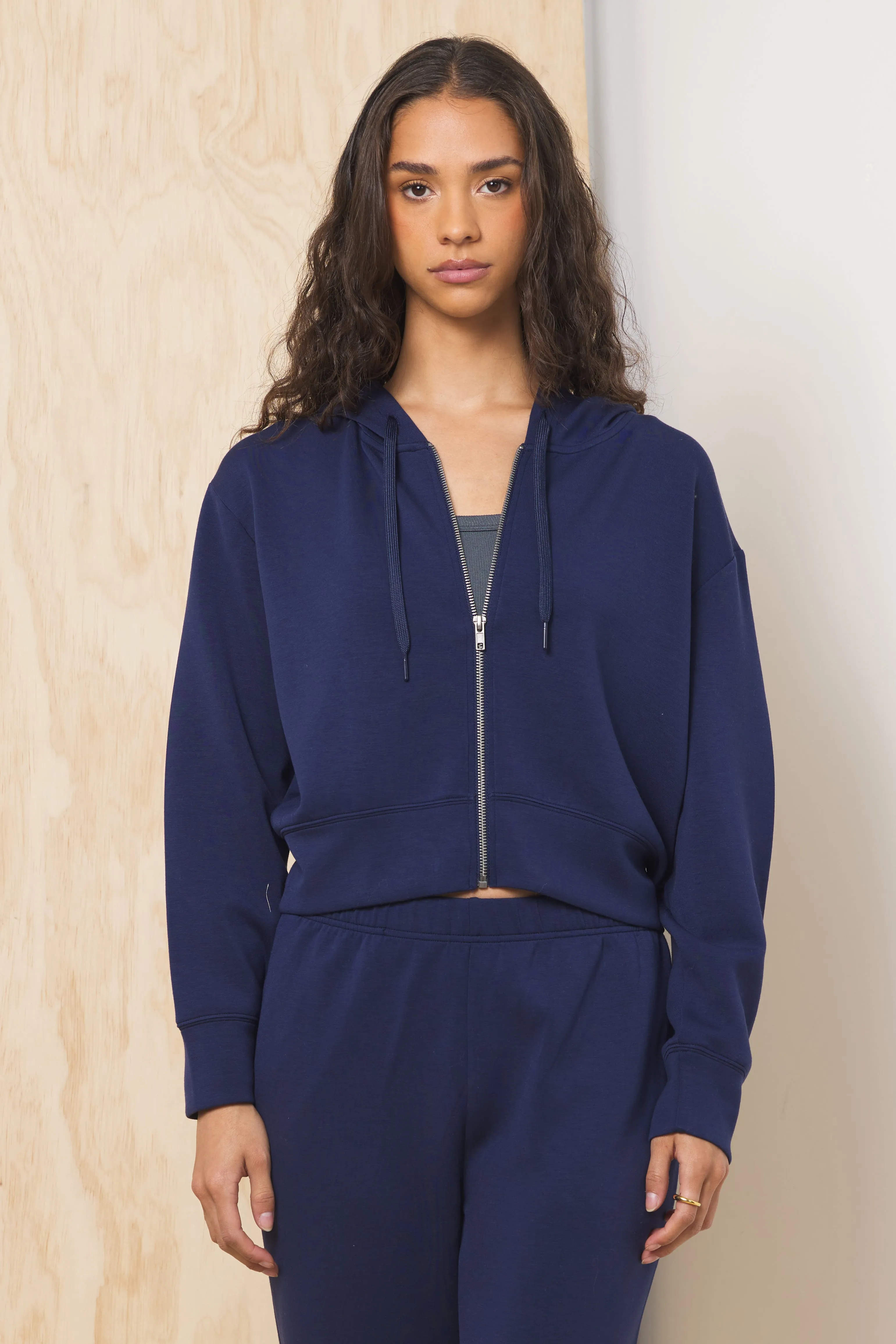Navy Cloud Fleece 2-Piece Set sold by Vintage Havana product image thumbnail 2