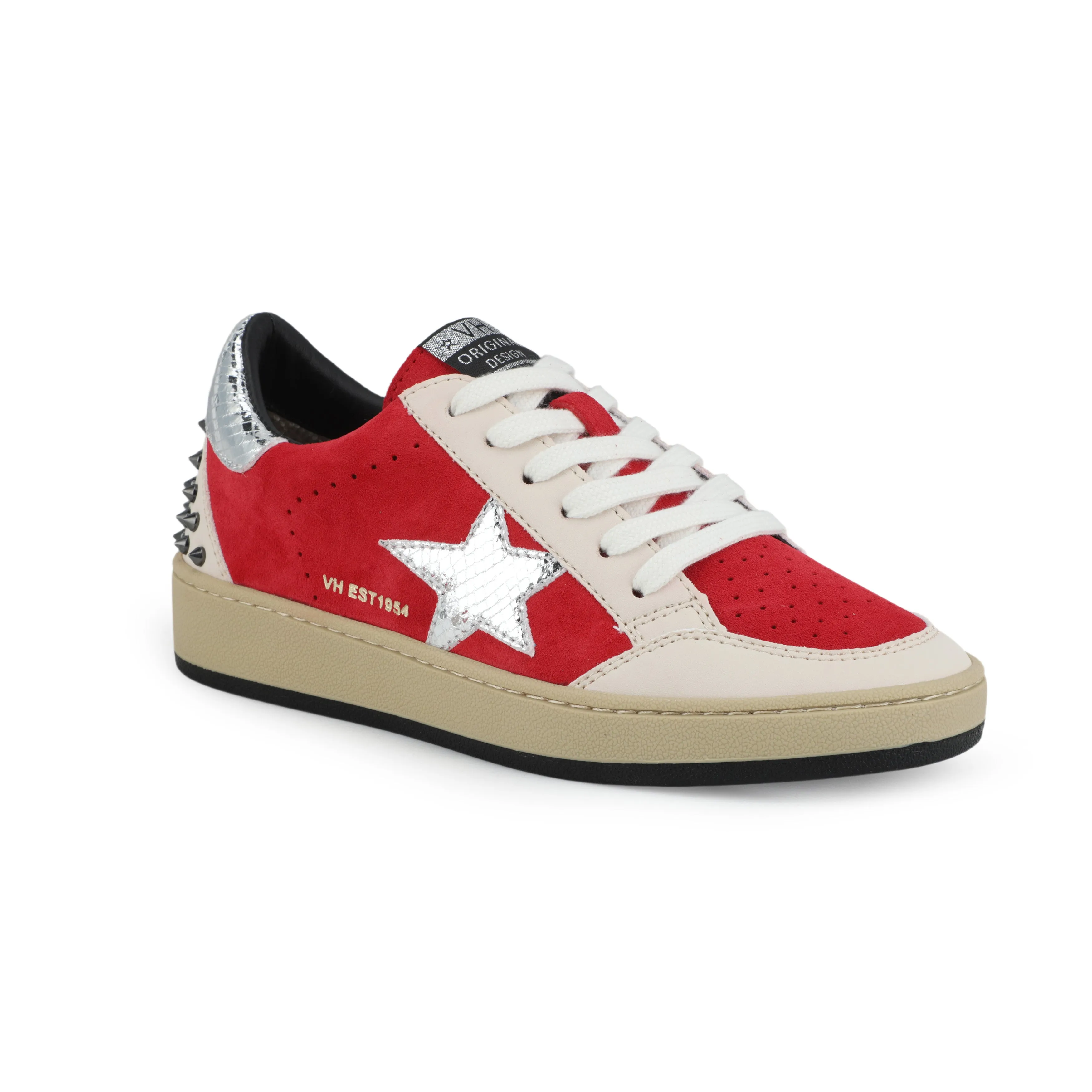 DENISSE - NUDE RED STUDDED sold by Vintage Havana