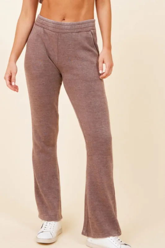 Cocoa Brown Burnout Wide Leg Pant sold by Vintage Havana