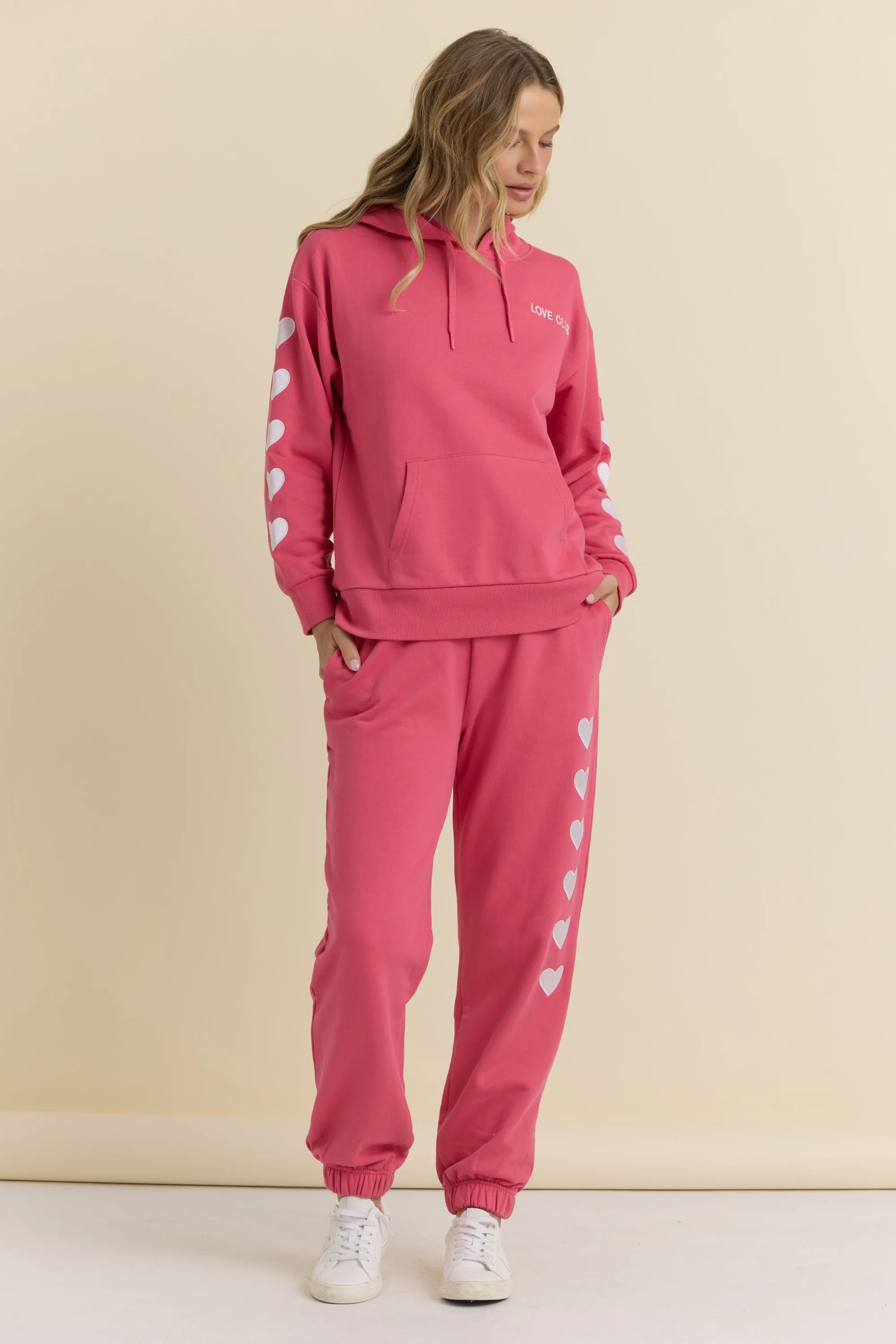 Heart Embroidered French Terry Joggers sold by Vintage Havana product image thumbnail 2