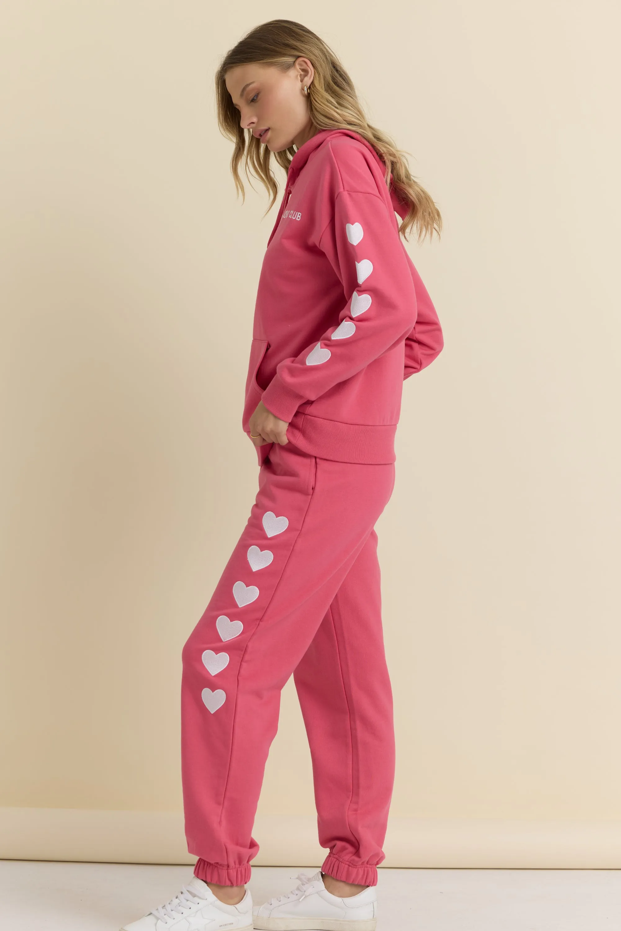 Heart Embroidered French Terry Joggers sold by Vintage Havana product image thumbnail 3