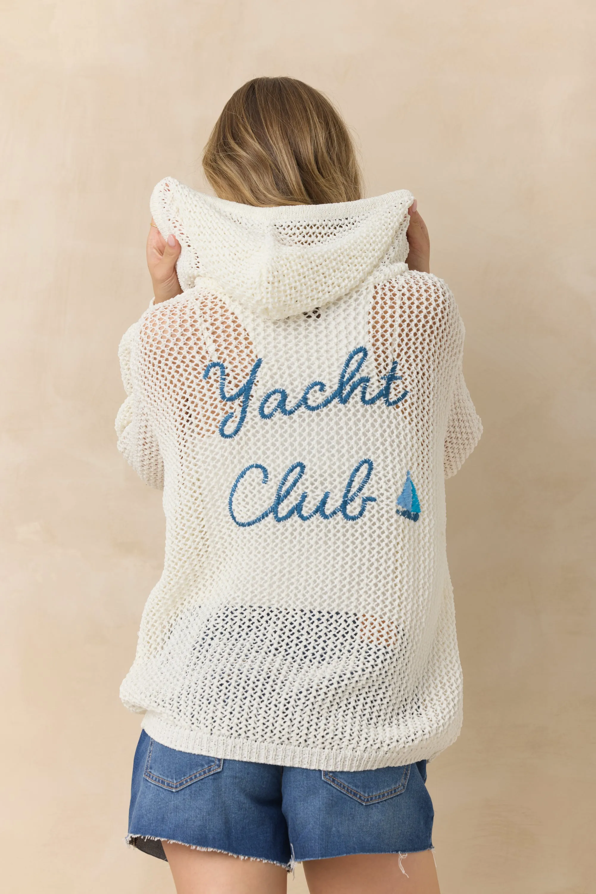 Hoodie Beach Sweater with Embroidery sold by Vintage Havana product image thumbnail 2