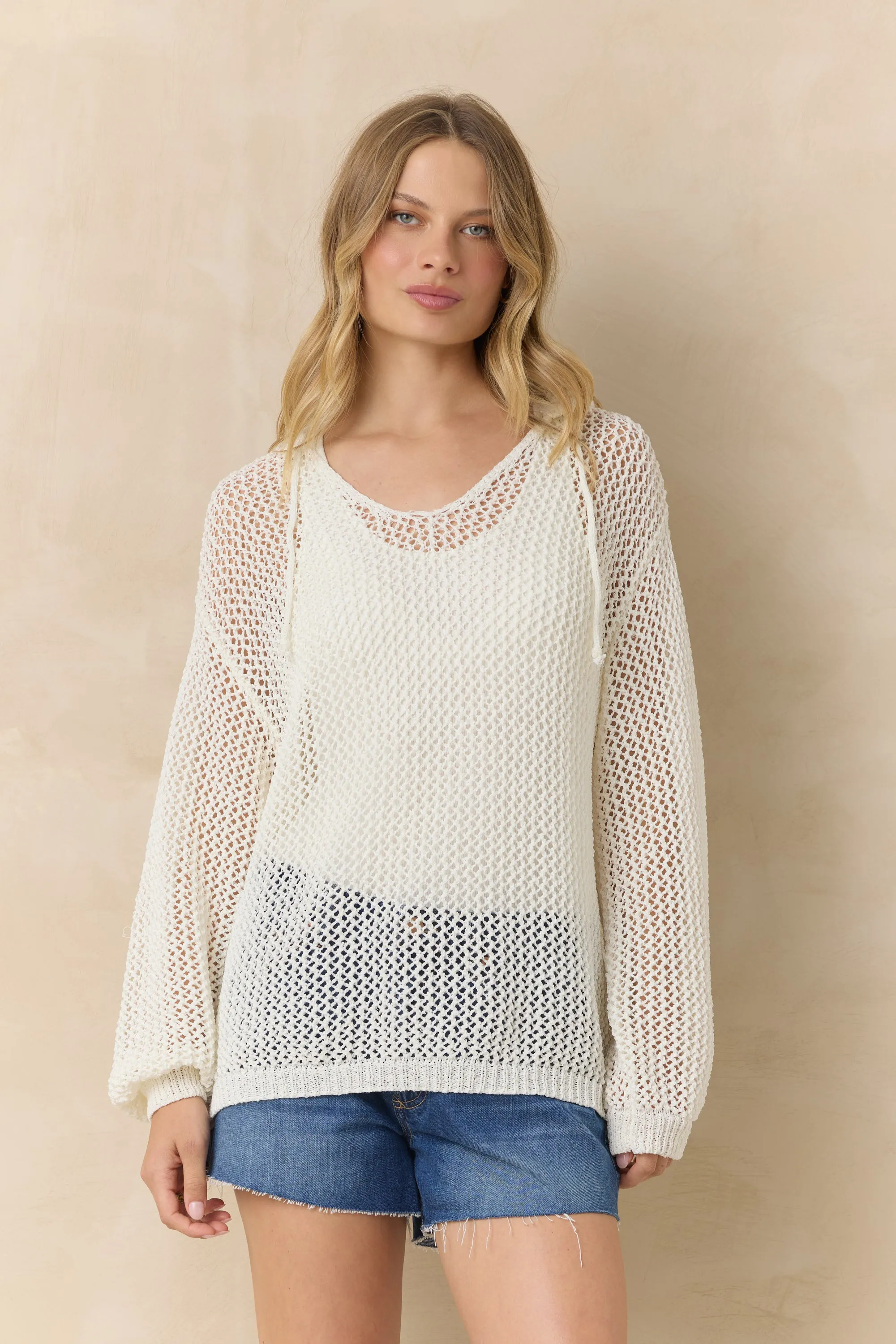 Hoodie Beach Sweater with Embroidery sold by Vintage Havana