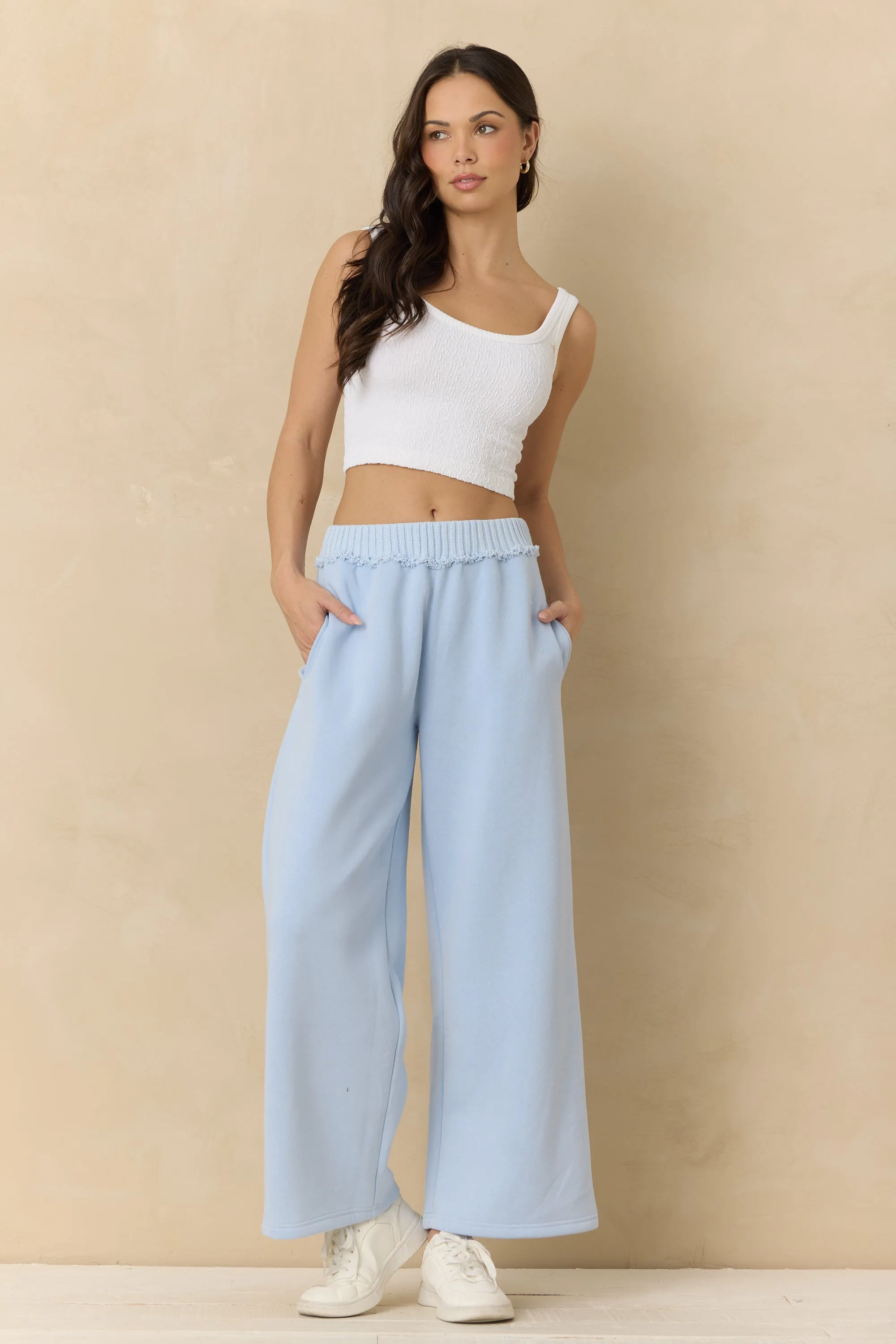 Vintage Fleece Wide Leg Pants with Rib sold by Vintage Havana product image thumbnail 4