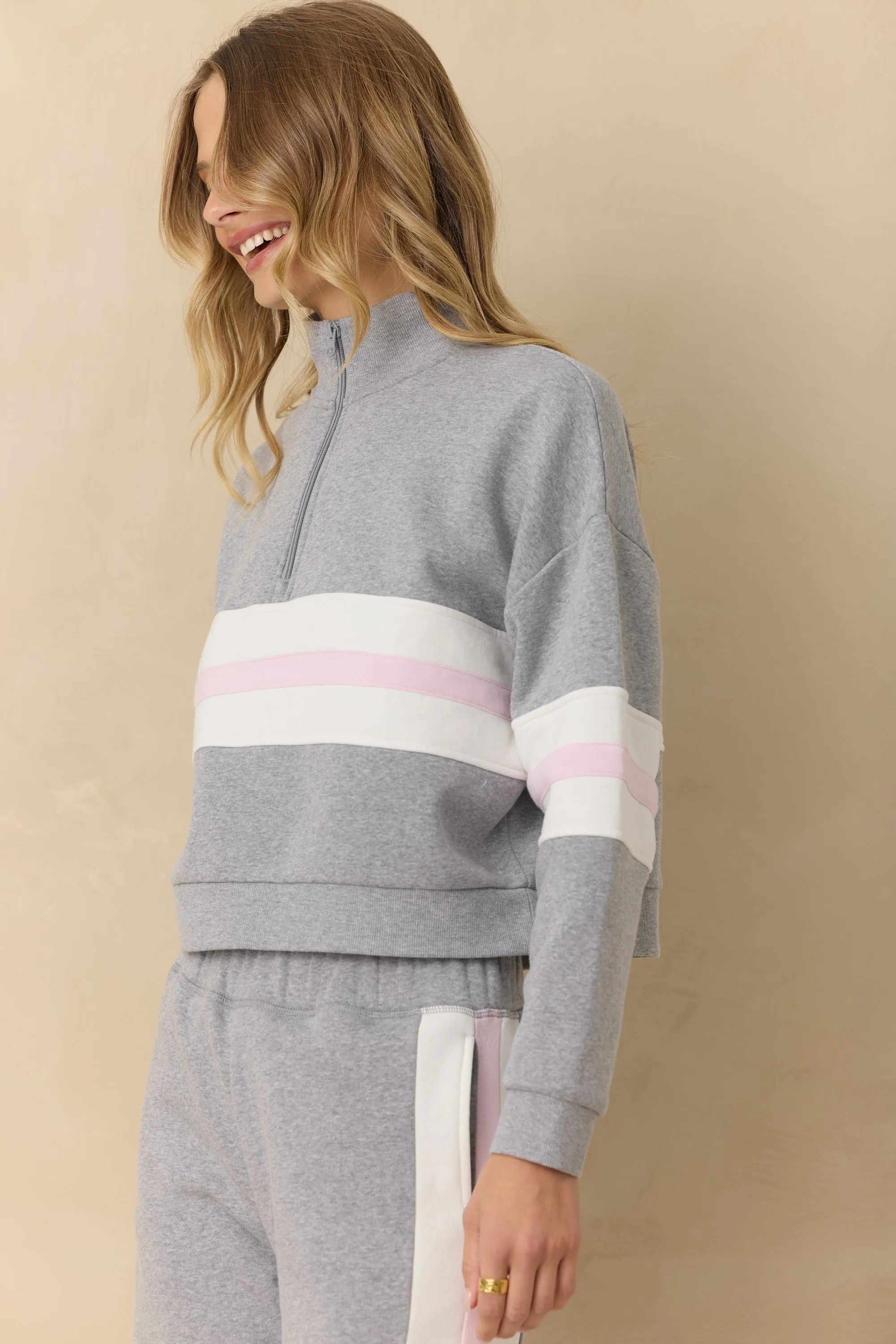 Vintage Fleece Colorblock Quarter Zip sold by Vintage Havana product image thumbnail 2