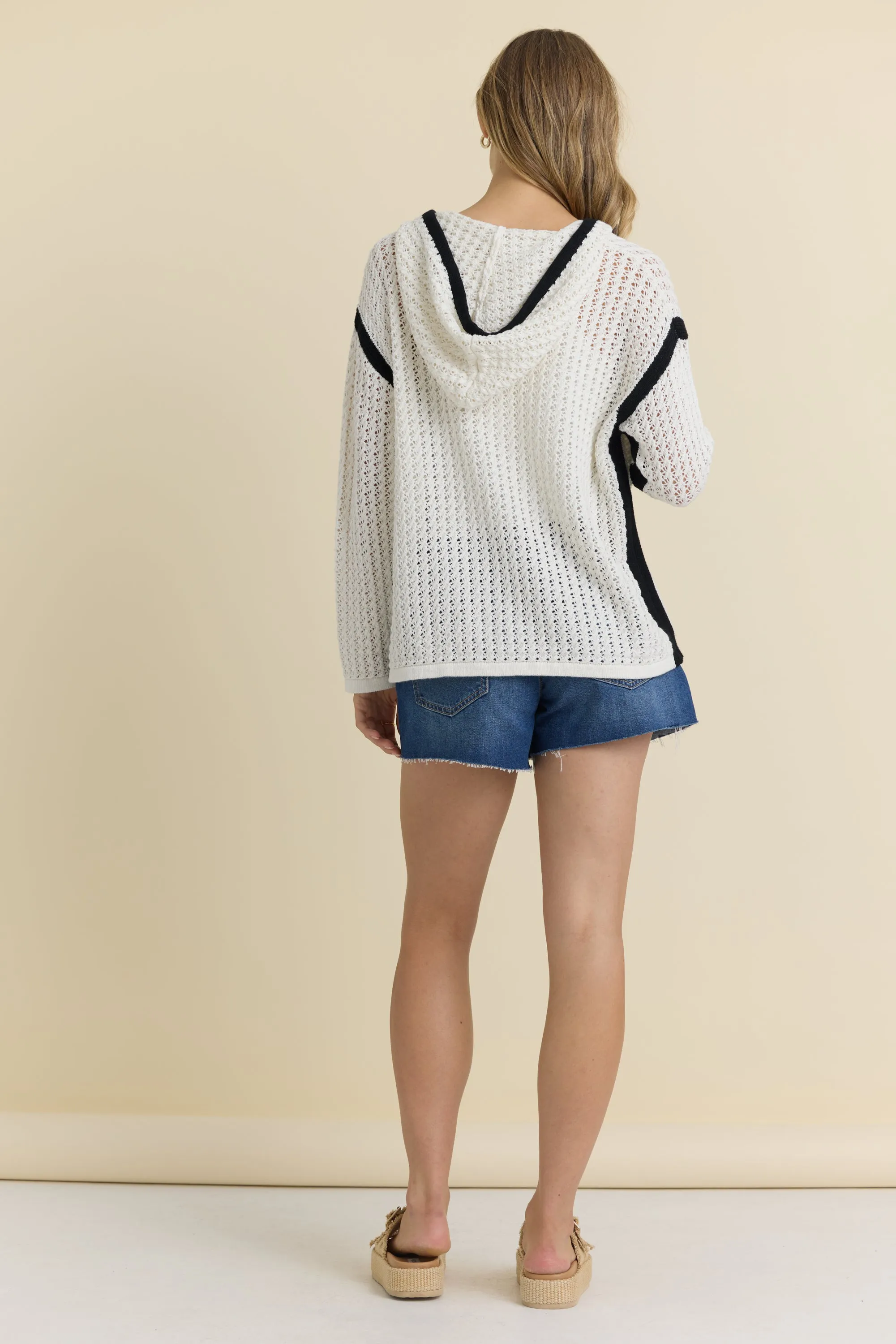 Contrast Crochet Hoodie sold by Vintage Havana product image thumbnail 3
