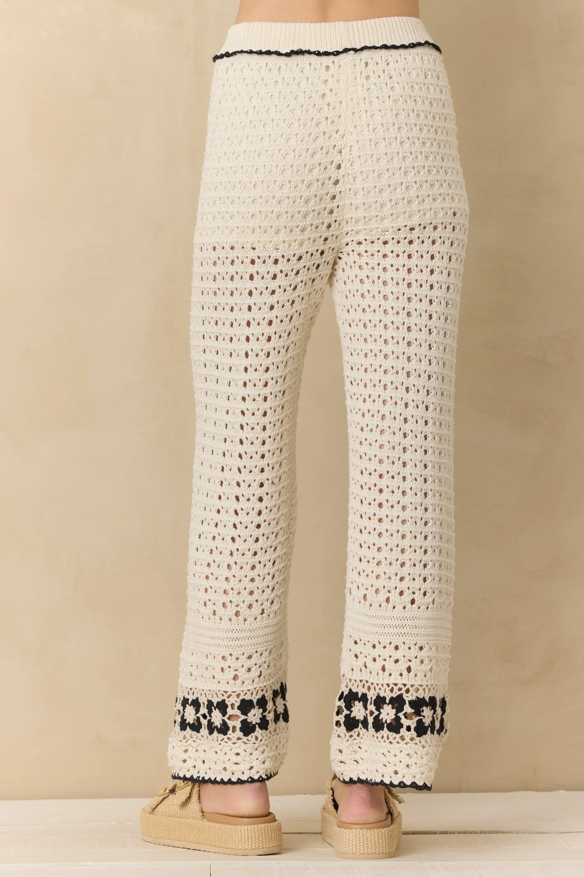 Crochet Floral Wide Leg Pants sold by Vintage Havana product image thumbnail 2