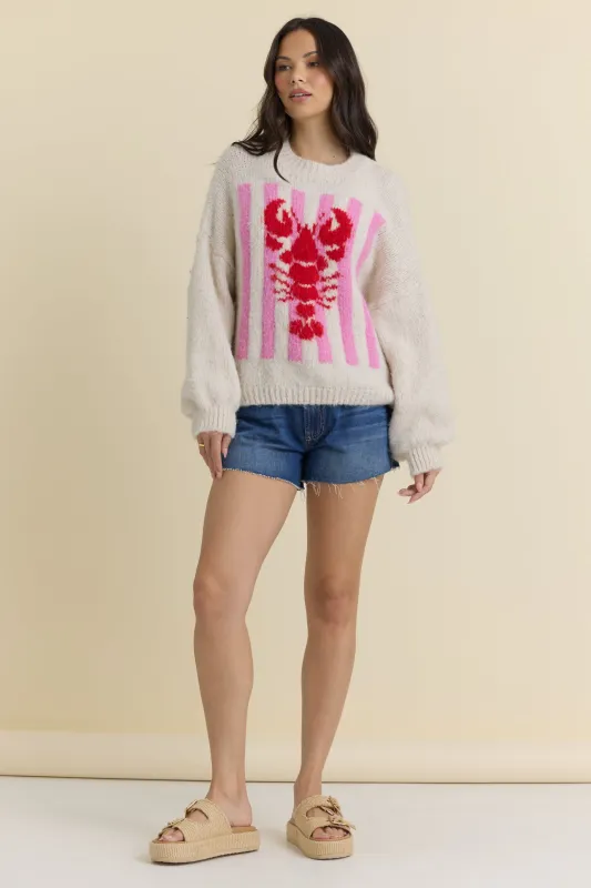 Jacquard Pullover Lobster Sweater made by Vintage Havana