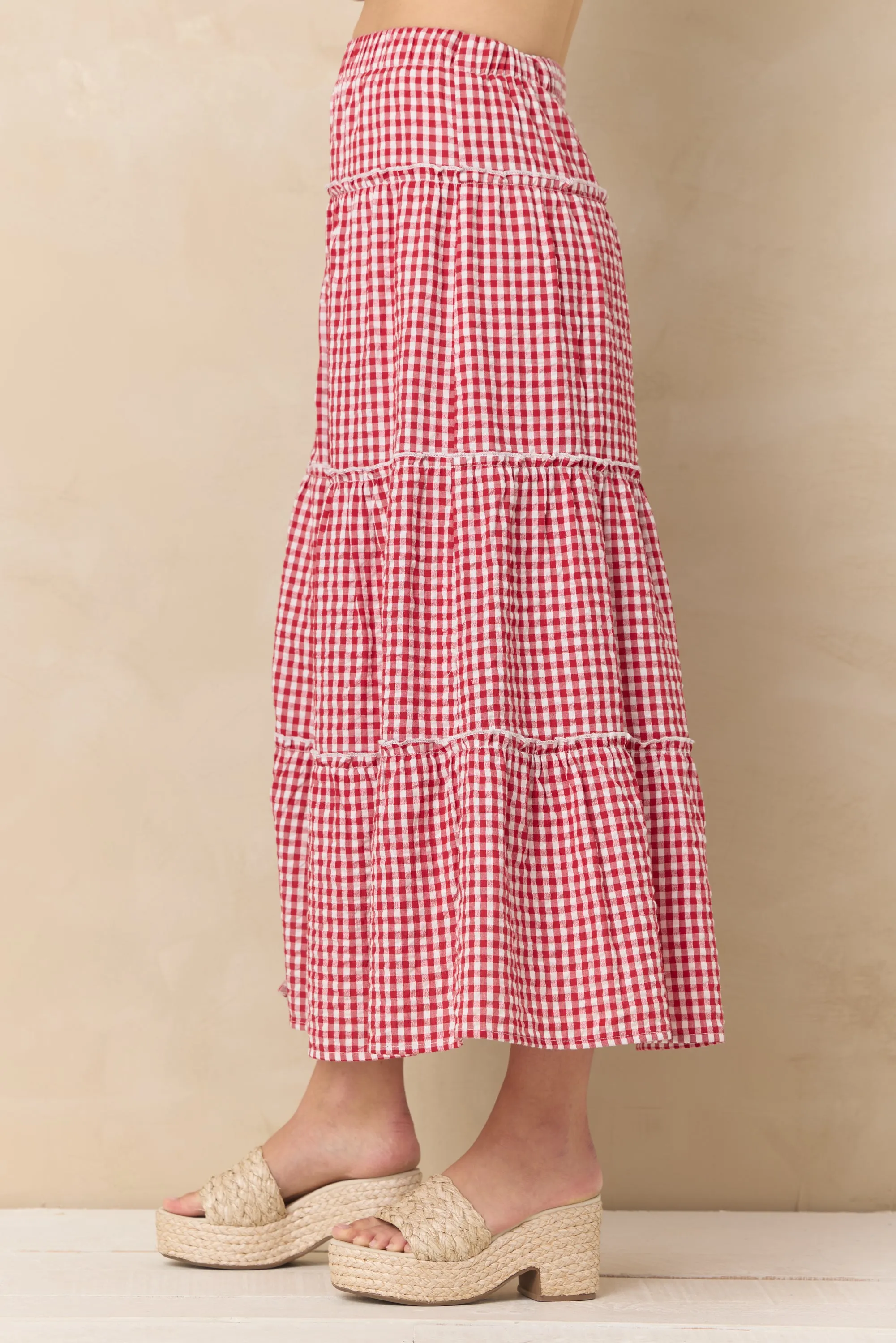 Woven Maxi Skirt with Slit sold by Vintage Havana product image thumbnail 3