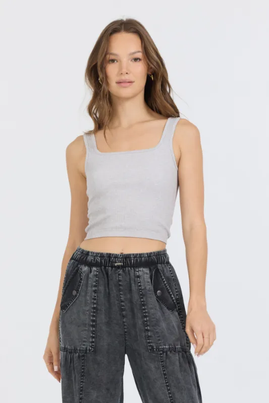 Heather Grey Seamless Tank Top made by Vintage Havana