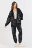 Black Bandana Printed Fleece Jogger sold by Vintage Havana