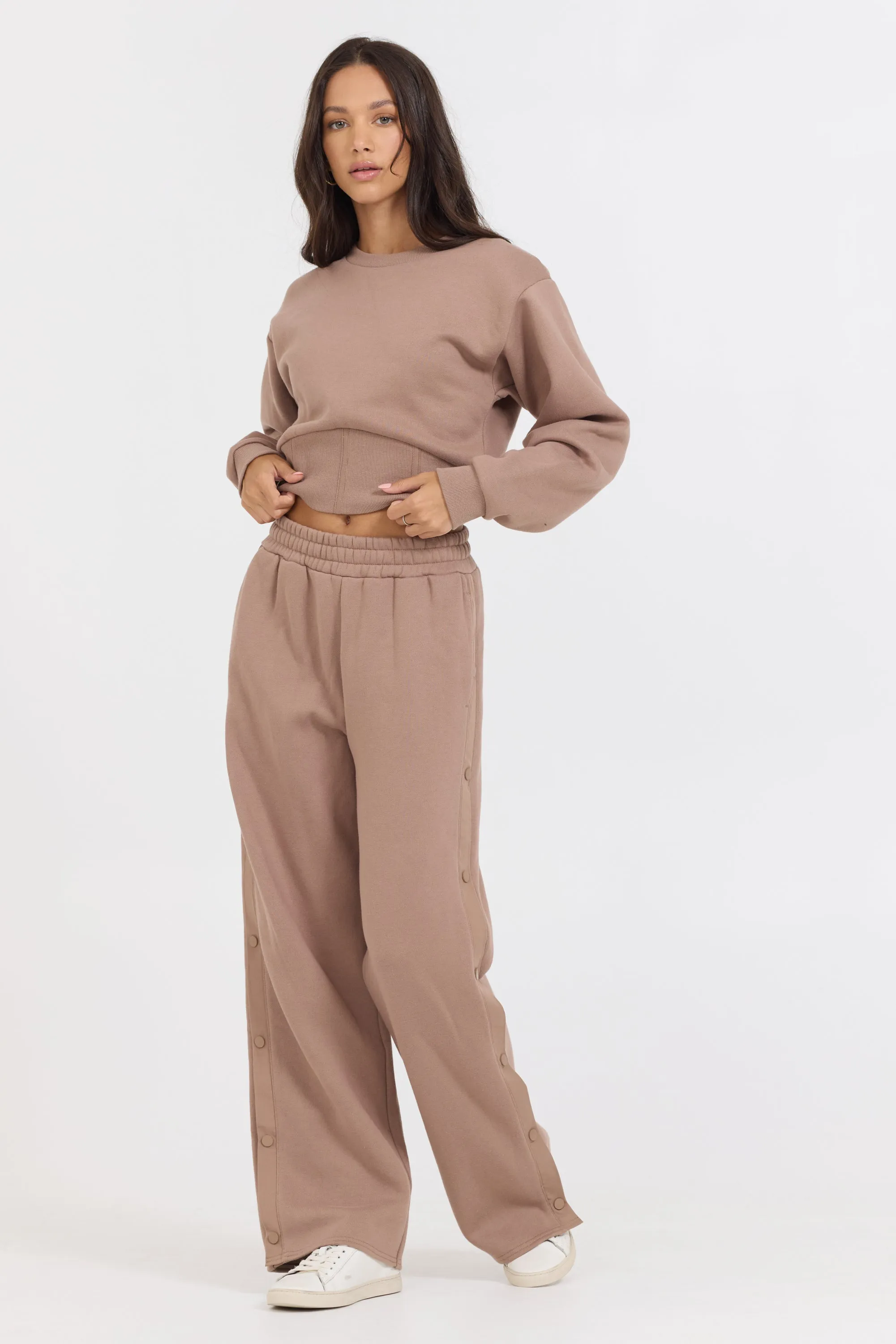 Caramel Latte Brushed Fleece Corset Crew sold by Vintage Havana product image thumbnail 3
