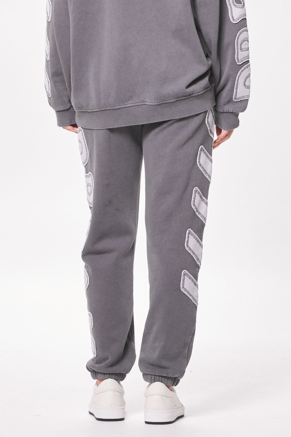 Ash Grey Brushed Fleece Jogger w/ Applique sold by Vintage Havana product image thumbnail 2
