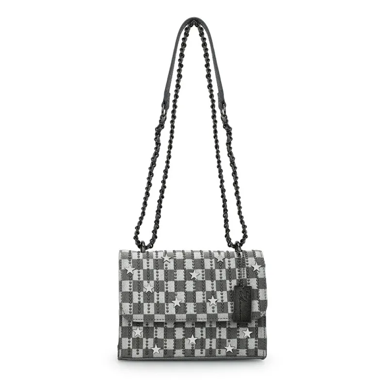 OLIVIA BAG- BLACK CHECKERED sold by Vintage Havana