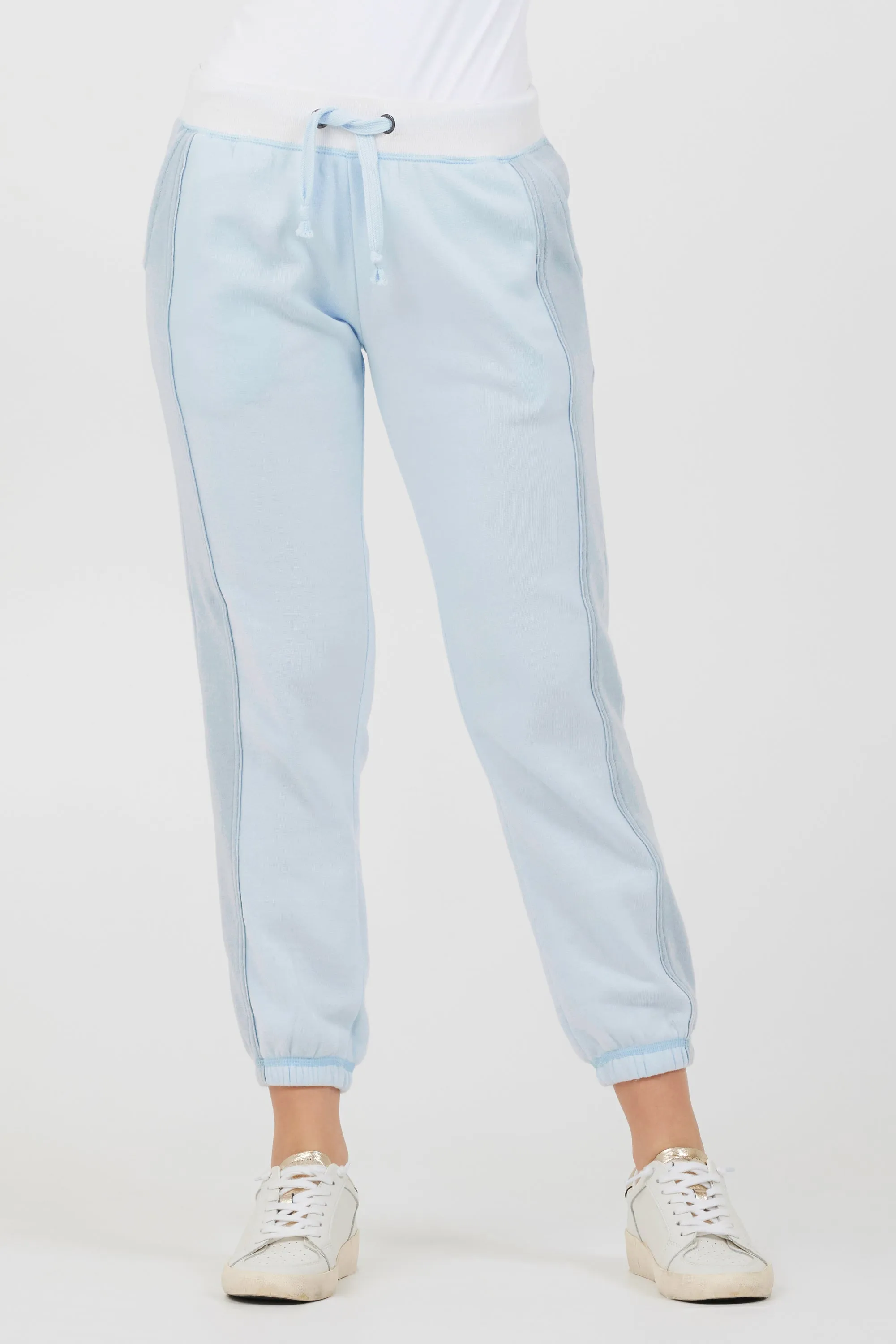 Grey Smoke Colorblock Fleece Joggers sold by Vintage Havana