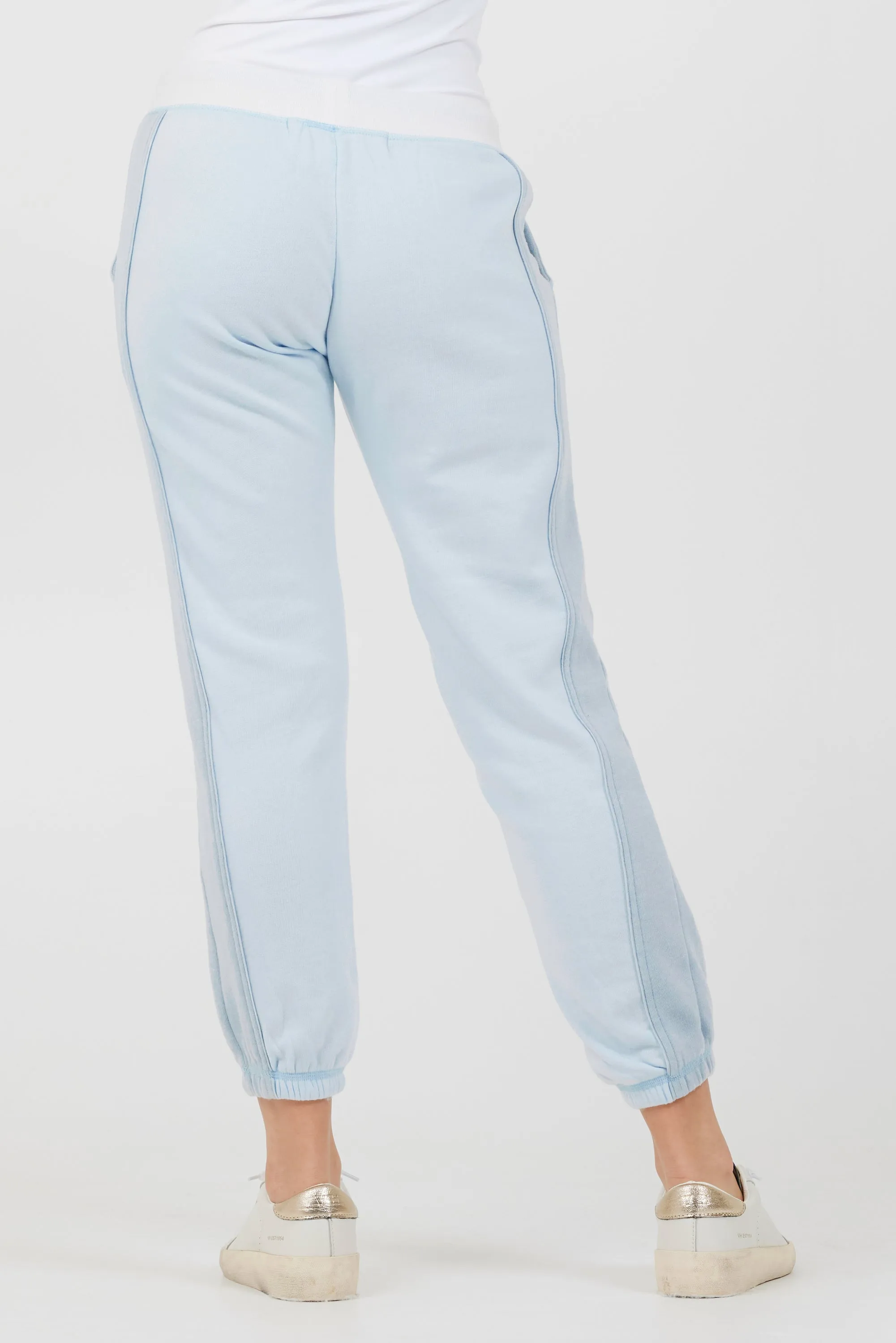 Grey Smoke Colorblock Fleece Joggers sold by Vintage Havana product image thumbnail 2