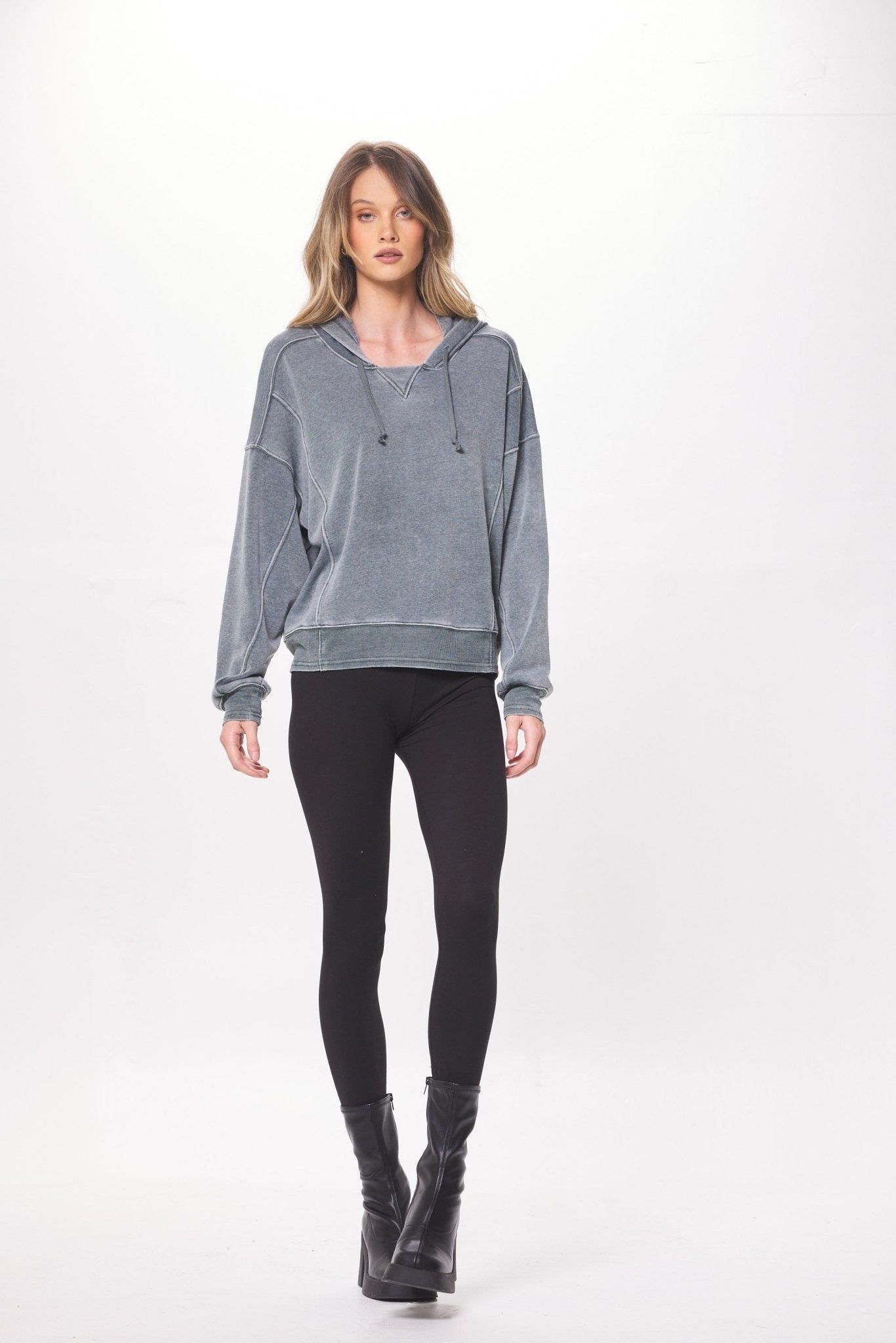 Hunter Green Cashmere Fleece Hoodie sold by Vintage Havana product image thumbnail 3