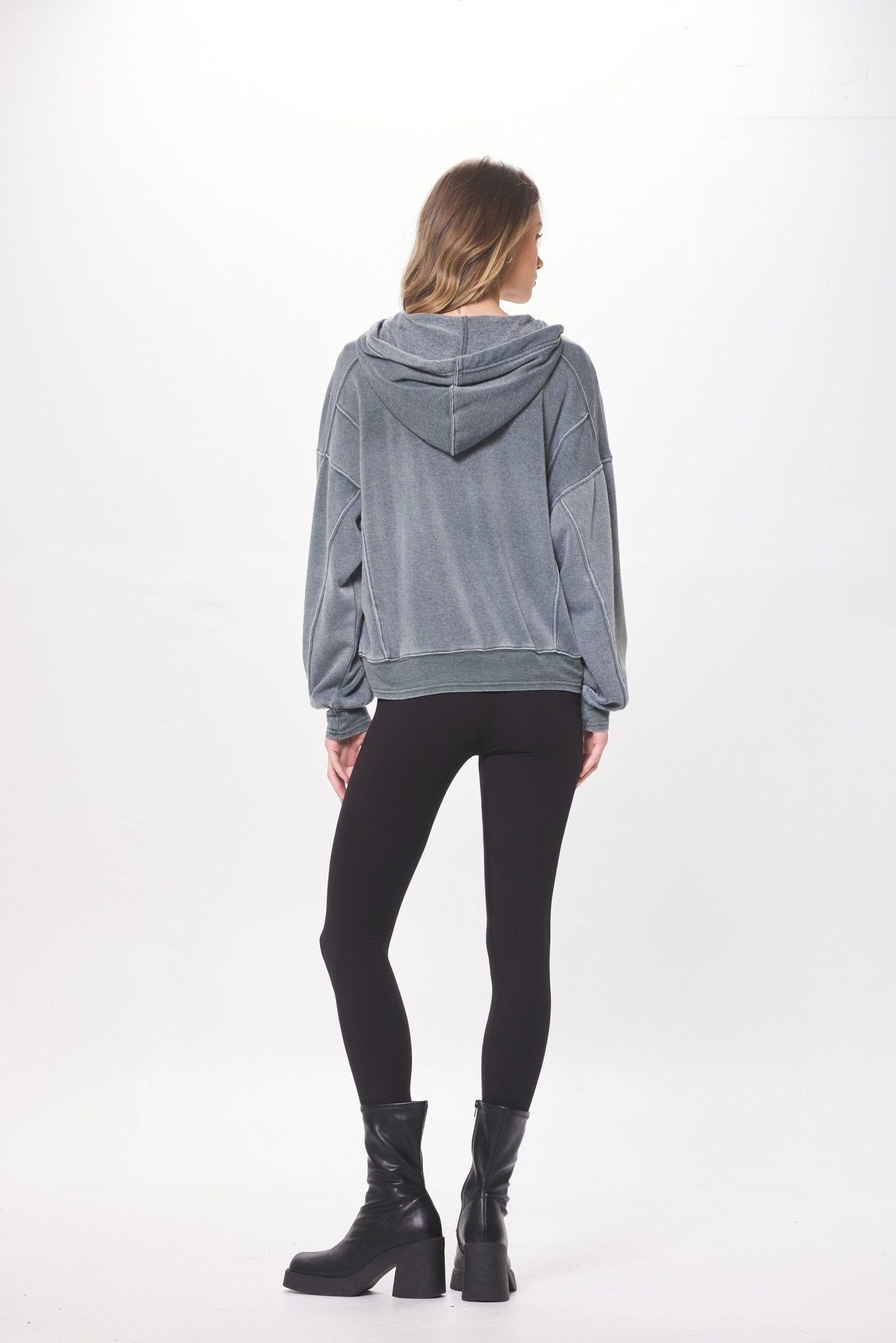 Hunter Green Cashmere Fleece Hoodie sold by Vintage Havana product image thumbnail 4