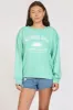 "Summer High" Surf Green Burnout Fleece Crewneck sold by Vintage Havana