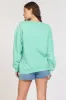 "Summer High" Surf Green Burnout Fleece Crewneck sold by Vintage Havana