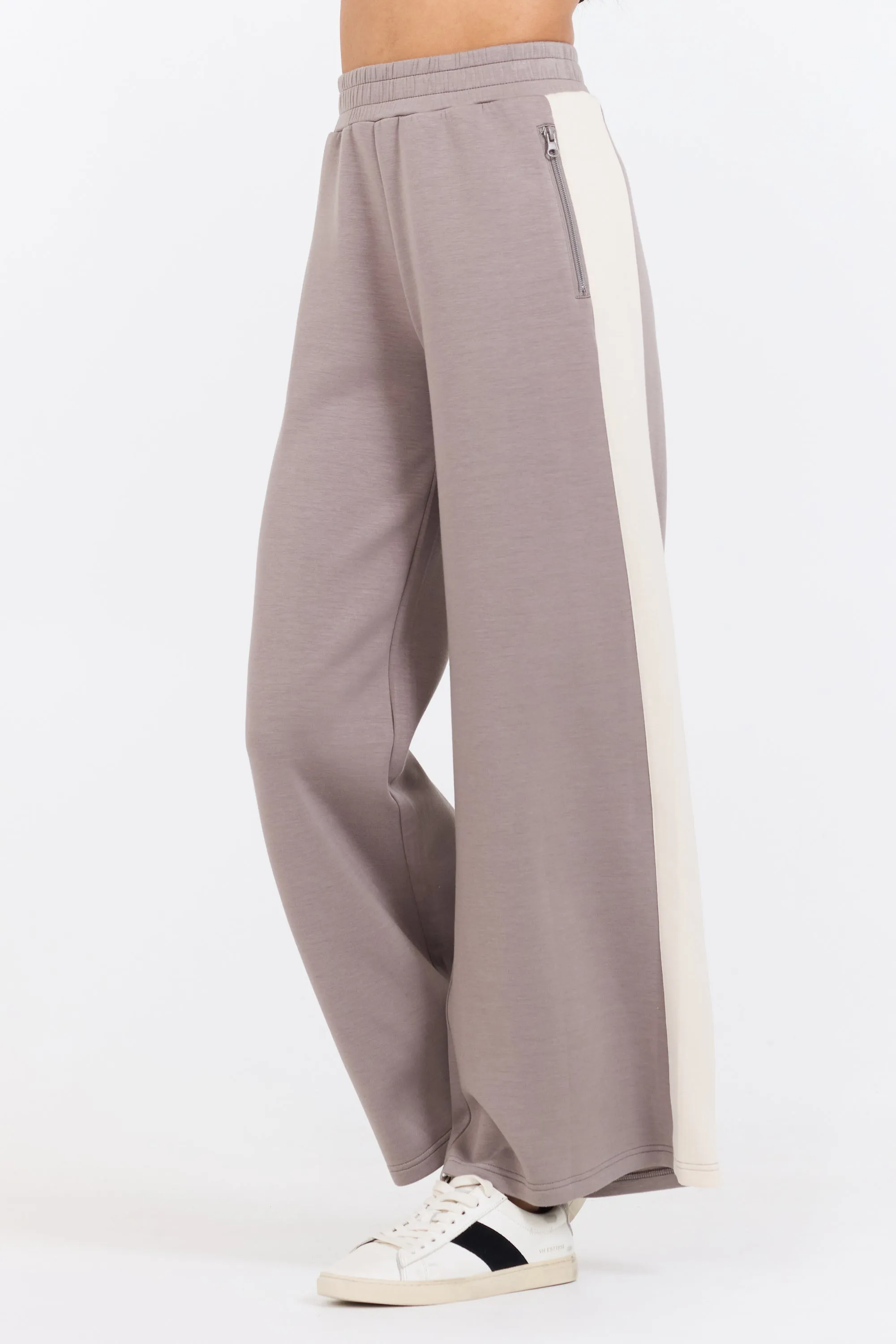 Taupe/ South Beach Sand Colorblock Cloud Fleece Pant sold by Vintage Havana product image thumbnail 3
