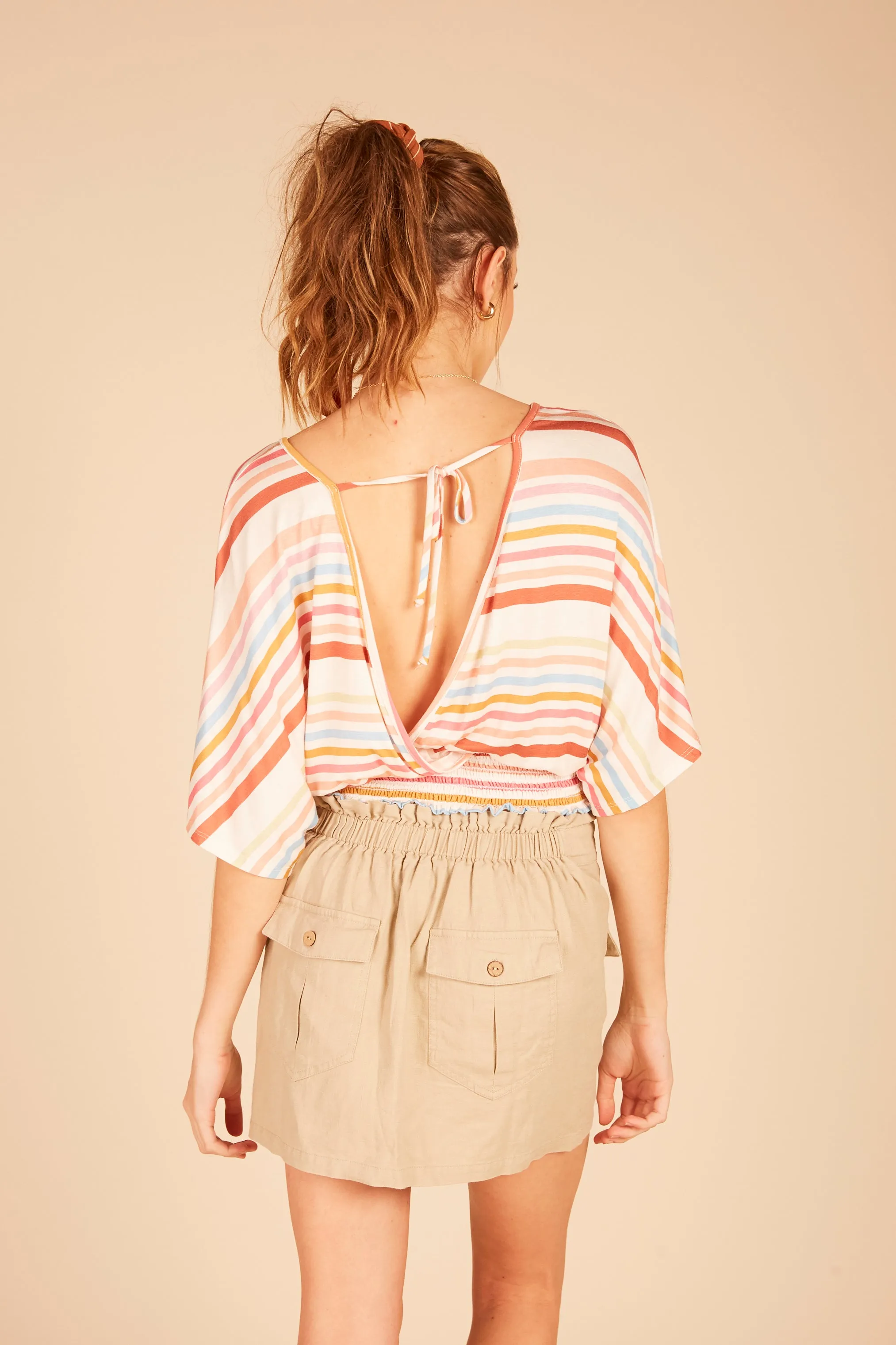 Multi Striped Surplice Top sold by Vintage Havana product image thumbnail 2