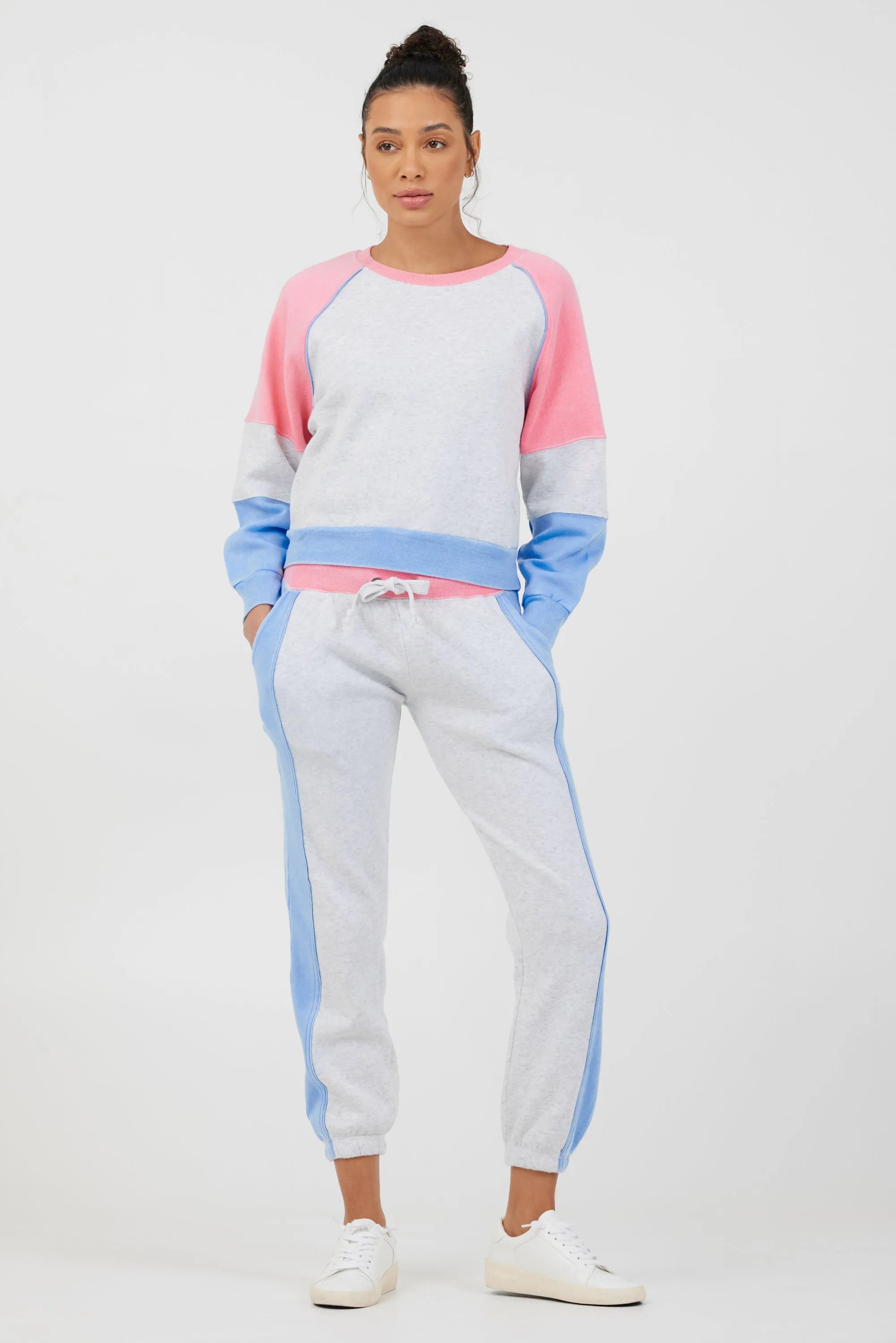 Ash Grey Colorblock Fleece Joggers sold by Vintage Havana product image thumbnail 4