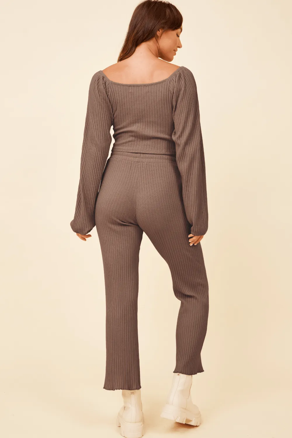 Chestnut Ribbed Pants sold by Vintage Havana product image thumbnail 4