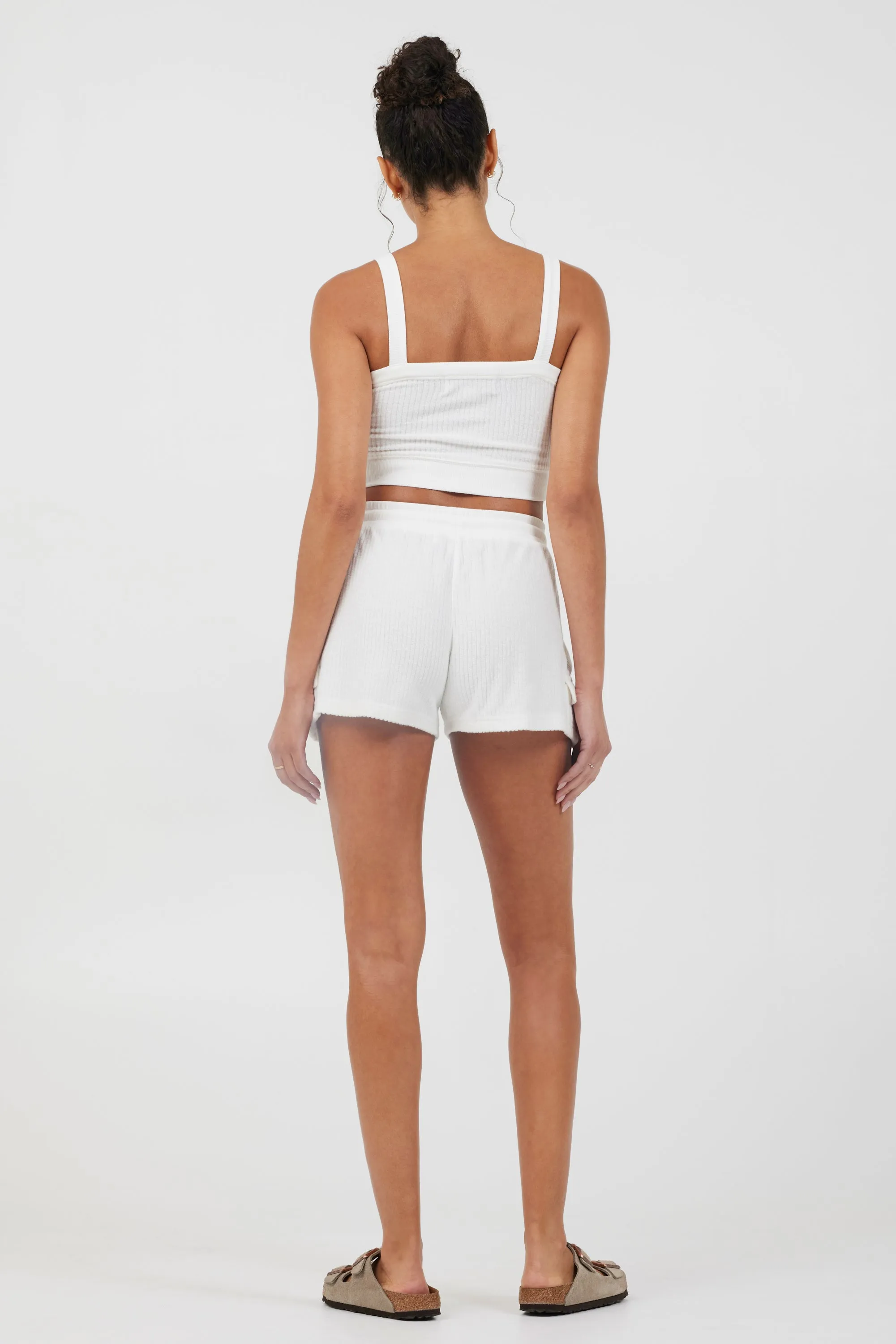 White Cord Terry Shorts sold by Vintage Havana product image thumbnail 4