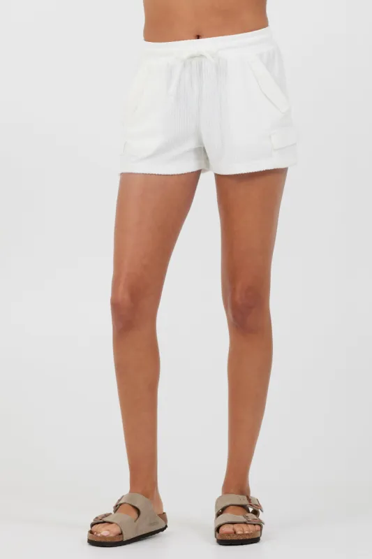 White Cord Terry Shorts sold by Vintage Havana
