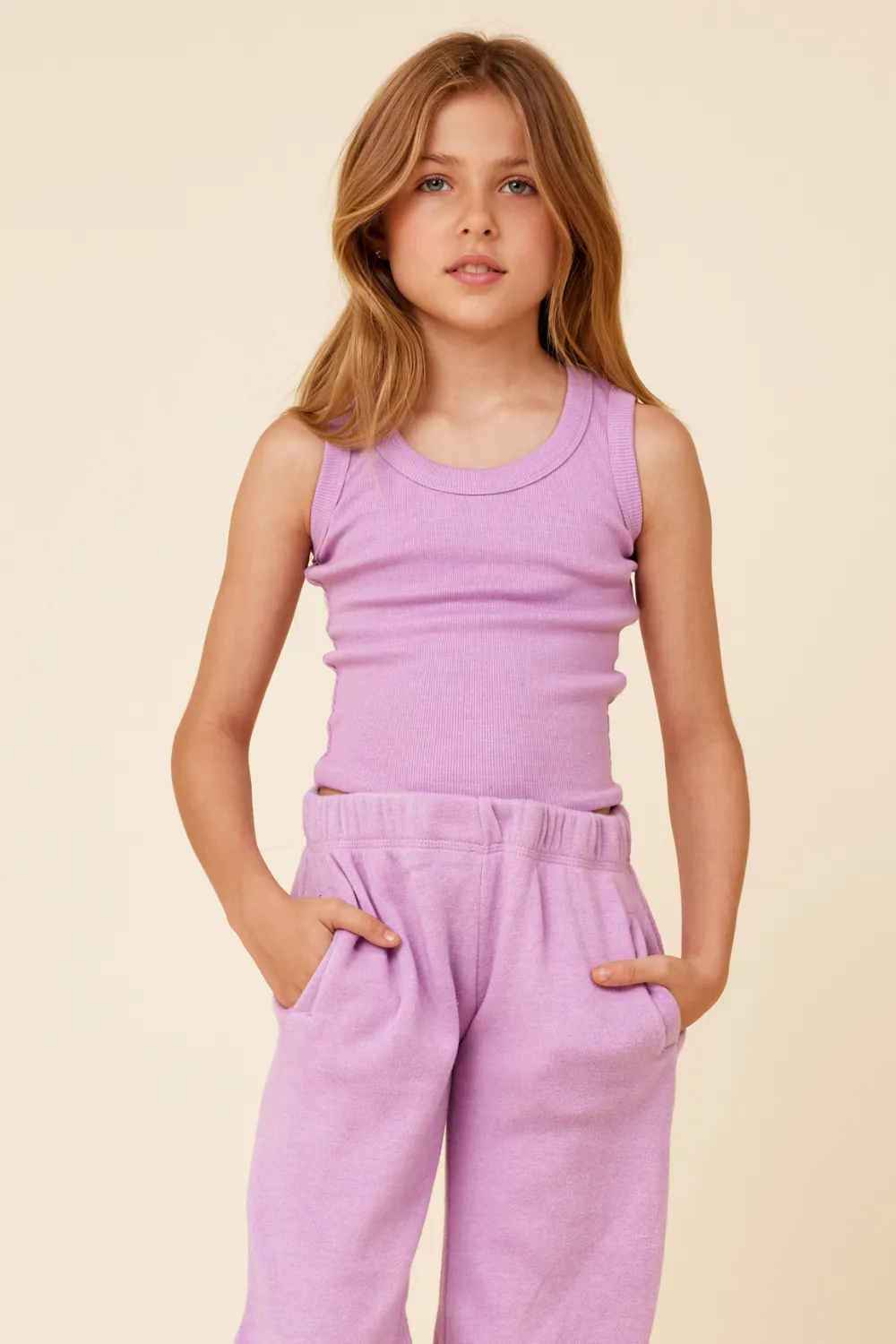 Violet Ribbed Tank sold by Vintage Havana